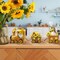 Sunflower Train Decor with LED Lights – Lighted Tabletop Centerpiece with Gnome Figurines, Yellow Farmhouse Indoor & Outdoor Party Home Decoration